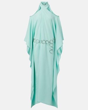 Taller Marmo Caftan Mambo Con Cuello Halter - Azul