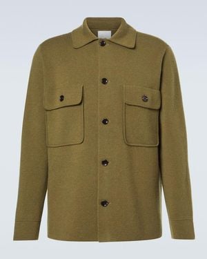 Allude Wool And Cashmere Overshirt - Green