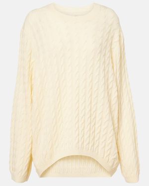 Jardin Des Orangers Cable-Knit Wool And Cashmere Jumper - Natural