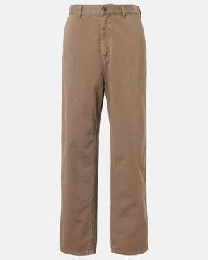 The Row Sharka Cotton Gabardine Wide-Leg Pants - Natural