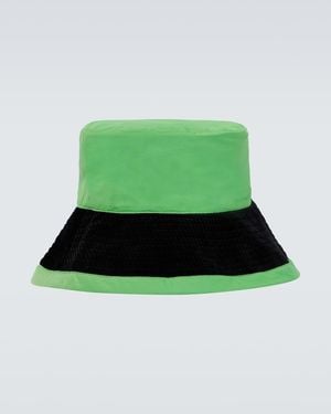 Bode Waled Cotton-Blend Bucket Hat - Green