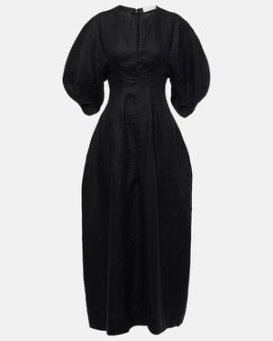 Faithfull the Brand Soleil Linen Maxi Dress - Black