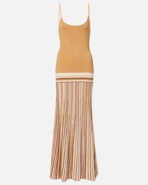 Faithfull the Brand Citara Knitted Cotton-Blend Maxi Dress - Metallic