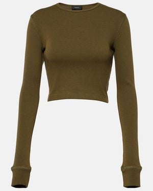 Wardrobe NYC X Hailey Bieber Jersey Crop Top - Green