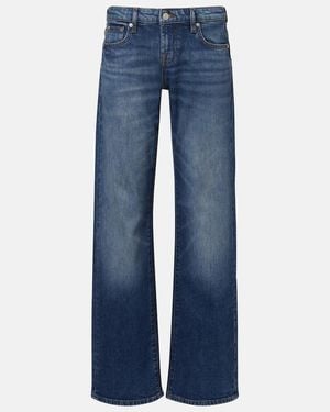 7 For All Mankind Low Straight Jeans - Blau