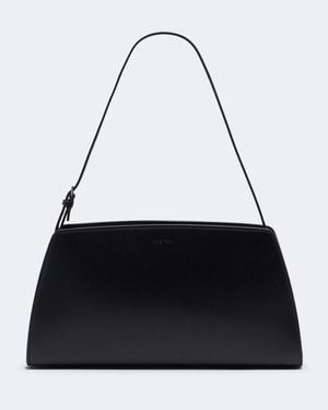 The Row Dalia Leather Shoulder Bag - Black