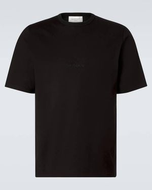 Saint Laurent T-Shirt Aus Baumwoll-Jersey - Schwarz