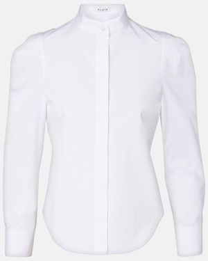 Alaïa Cotton Poplin Shirt - White