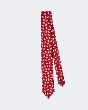 Charvet Corbata De Sarga De Seda Con Paisley - Rojo