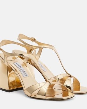 Jimmy Choo Kesia Metallic Leather Sandals