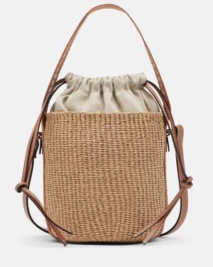 Chloé Woody Small Raffia Bucket Bag - Natural