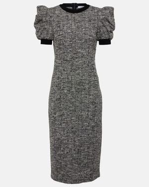 Max Mara Ieti Cotton-Blend Midi Dress - Grey