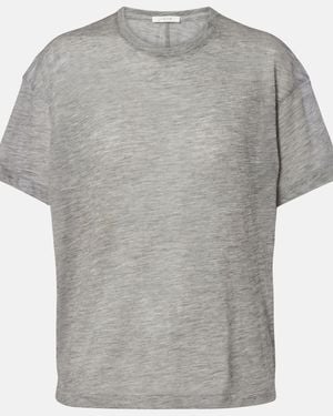 The Row Lila Knitted Cashmere Top - Grey