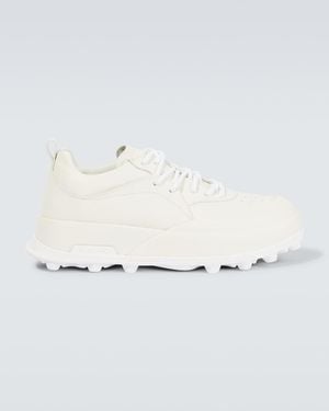 Jil Sander Semanado Leather Trainers - White