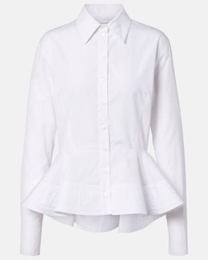 Stella McCartney Peplum Cotton Poplin Shirt - White
