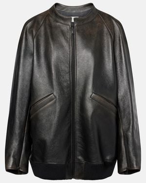The Row Kengia Leather Jacket - Black