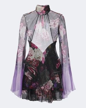 Roberto Cavalli Minikleid Aus Seide - Lila