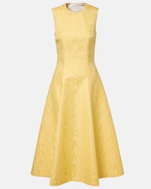 Emilia Wickstead Mara Moire Mikado Midi Dress - Yellow