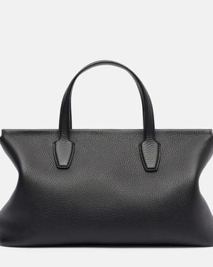 The Row Marcel Leather Tote Bag - Black