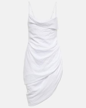 Jacquemus Saudade Draped Dress - White