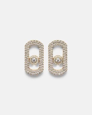Messika Ohrringe So Move Aus 18Kt Gelbgold Mit Diamanten - Weiß