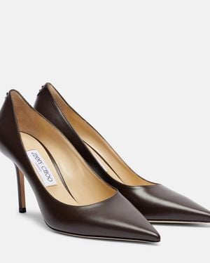 Jimmy Choo Love 85 Leather Court Shoes - Brown