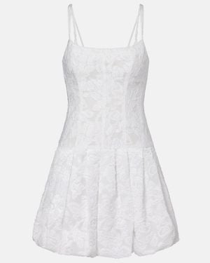 Jonathan Simkhai Fifi Embroidered Cotton-Blend Minidress - White