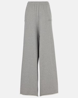 Vetements Oversized Cotton-Blend Jersey Sweatpants - Gray