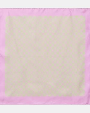 Gucci Gg Silk Twill Scarf - Pink