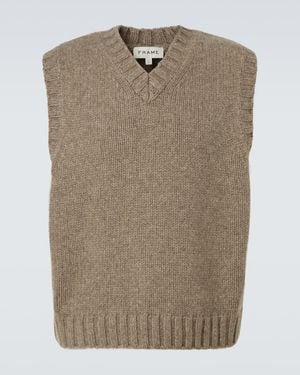 FRAME Yak And Wool Jumper Vest - Natural