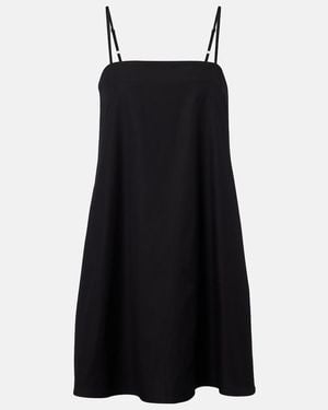Asceno Catalina Cotton Minidress - Black