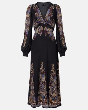 Etro Paisley Midi Dress - Black