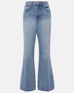 RE/DONE Loose Boot Mid-Rise Wide-Leg Jeans - Blue