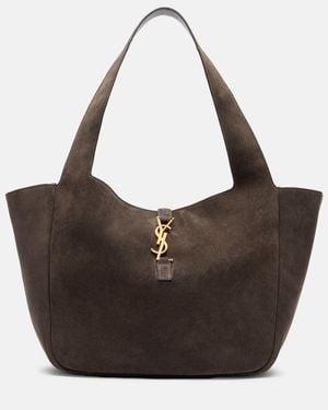 Saint Laurent Le 5 A 7 Bea Suede Tote Bag - Black