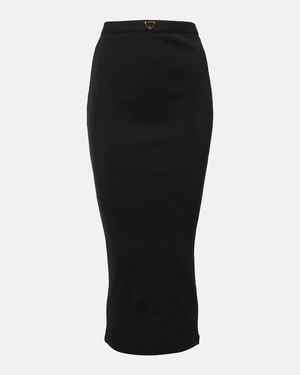 Prada Knitted Midi Skirt - Black