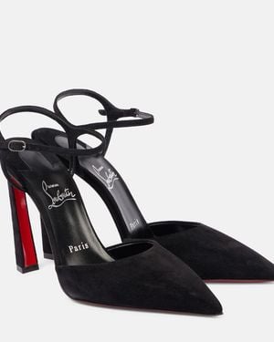 Christian Louboutin Condora Riviera 100 Suede Pump - Black