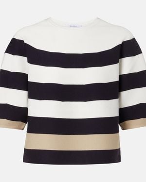 Max Mara Striped Knitted Jumper - Blue
