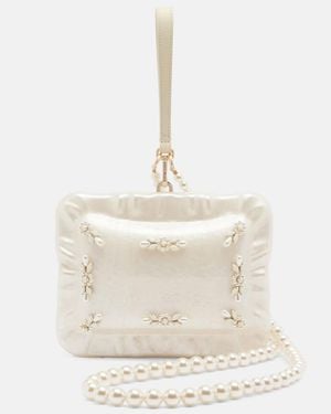 Simone Rocha Clutch Pillowcase Mit Zierperlen - Weiß