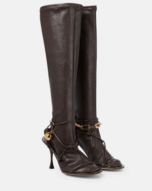 Bottega Veneta Dot Leather Boots - Black