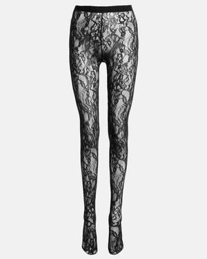 Wardrobe NYC Floral Lace Tights - Black