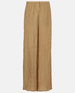 JOSEPH Thoresby Silk Palazzo Pants - Natural