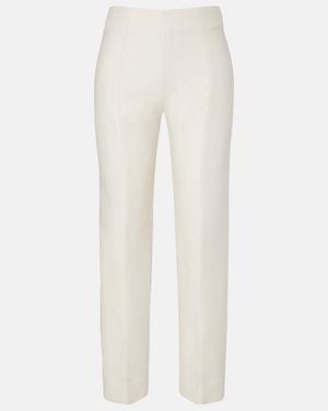 TOTEME Wool And Silk Slim Trousers - White