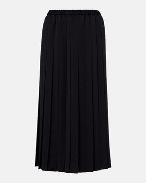Junya Watanabe Pleated Midi Skirt - Black
