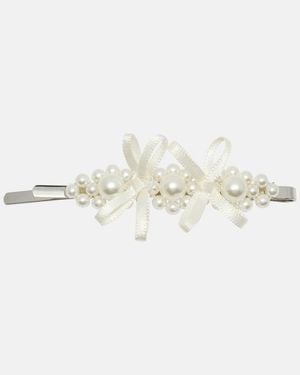 Simone Rocha Faux Pearl-Embellished Hair Clip - Natural