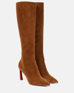 Christian Louboutin Condora Botta 85 Suede Knee-High Boots - Brown