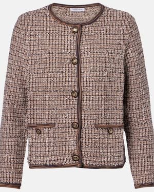 Veronica Beard Brisa Tweed Jacket - Brown