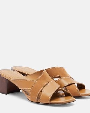 Tod's Leather Sandals - Brown
