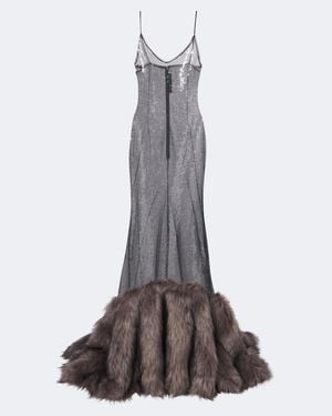 David Koma Sequined Gown - Brown