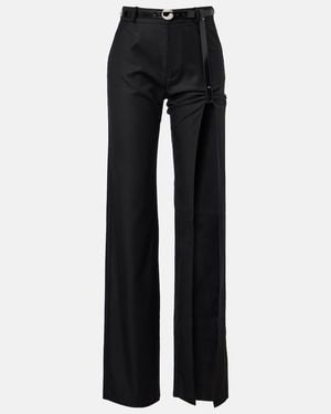 Coperni Suspended Belted Cutout Straight Jeans - Black