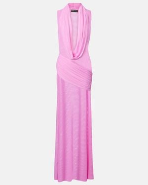 David Koma Semi-Sheer Gown - Pink